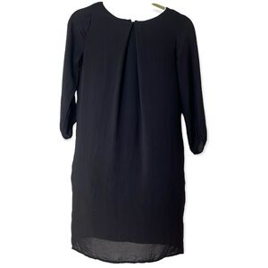 H&M Black Long Sleeve Shift Dress. Size 2